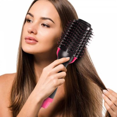 Ready to ship hugo Dual Voltage Hair Curling Electric Hot Comb Huge stock one step hair brush