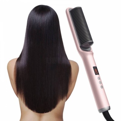 Wet and Dry Hair Use Hair Curling Iron Straightener Comb Electric Environmentally Friendly Titanium Alloy Hair Curler