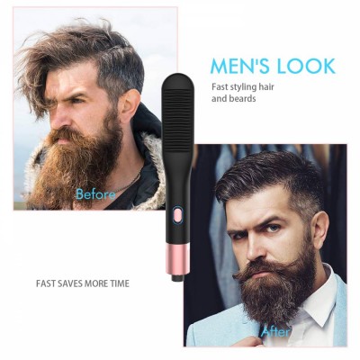 CE ROSH Hot Sale Multiple Functional Straightening Comb Electric Curler Beard Straightener For Men Beard