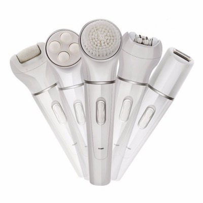 Factory wholesale price Beauty skin massage device multifunctional Facial Brush Machine 5 IN 1 Facial Cleansing Brush