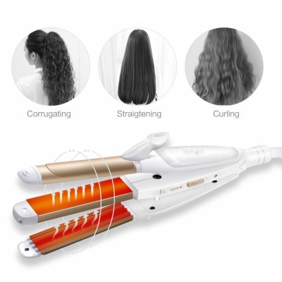 Professional flat iron hair straightener brush 3 in 1hair curler iron flat iron 450 degrees