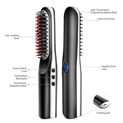 Provided Ceramic 230C Mini Size Cordless USB Rechargeable Hair Straightener Wireless Flat Iron Hair Straightener