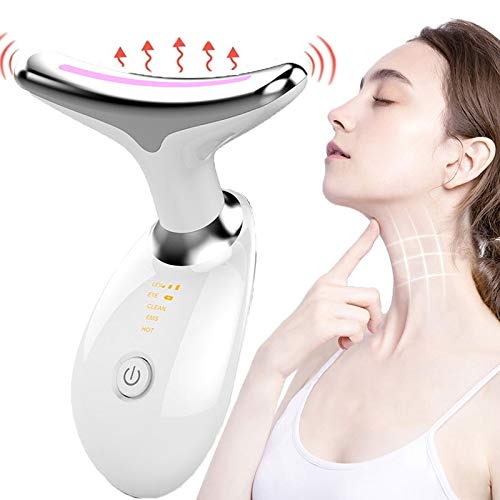 Neck Face Lifting Beauty Device 3 Colors Led Photon Therapy Microcurrent Reduce Double Chin Anti Wrinkle Remove Skin Care Tools