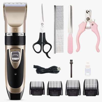 2020 Amazon hot selling low noise cordless dog hair trimmer pet hair shaver