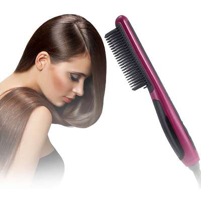 Taiwan Online Shopping Hot Seller Mini Fast Brush Hair Straightener Electric Fast Hair Straightener